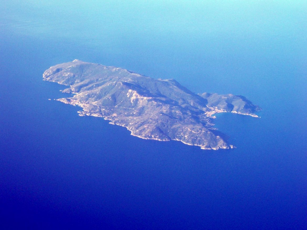cartolina appunti veduta aerea vacanza isola del giglio giglionews